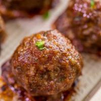 Homemade Meatballs · Mama's way. Ball of seasoned meat.