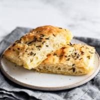 Focaccia Bread · Oven-baked, for the table.
