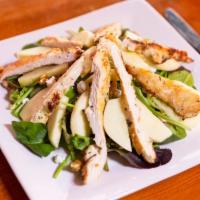Chicken and Apple Salad · Goat cheese and walnuts.