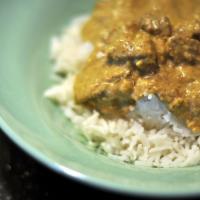 Oh! Lamb Korma · A rich curry where meat from the lambs shoulder is slow cooked with spices and cream. The ar...