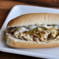 Chicken Philly · Grilled onions, peppers and mushrooms, choice of cheese whiz or any of our Boar's head chees...