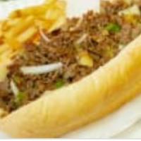37. Philly Cheesesteak with Fries and Soda Combo · 