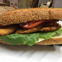Chicken Cutlet · with bacon, lettuce tomato, and mayonaise.
