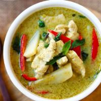 Green Curry · Served with Jasmine rice or Brown rice