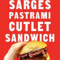 Sarge's Pastrami Cutlet Sandwich · Presented with our good friends at Sarge's Deli we present the Sarge's Pastrami Cutlet Sandw...