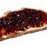Figalino Toast · Toasted Bread, Brie Cheese,  Fig Jam

