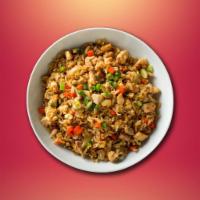 OG Fried Rice - Chicken · Fried rice with chicken, egg, peas, corn, onion, and garlic.