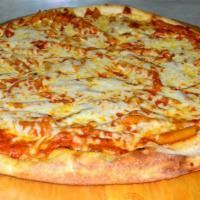 Penne alla Vodka Pizza · (Penne Pasta alla Vodka Sauce with Mozzarella Cheese on Top Melted)