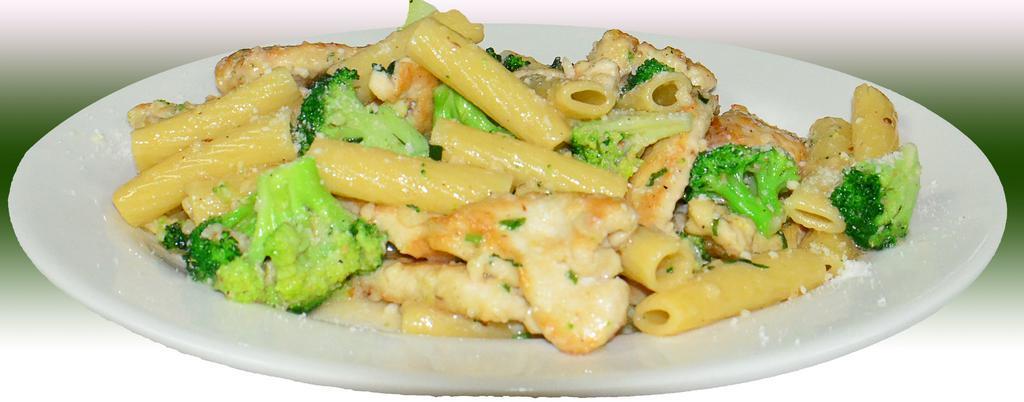 Pasta Chicken and Broccoli · (w/ Pasta Cubes Chicken  Broccoli & (garlic and oil sauce)