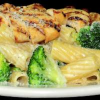 Rigatoni with Broccoli · choice of sauce alfredo or garlic and oil