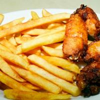 Fries Chicken Wings · (4pcs) Chicken wings w/ French Fries