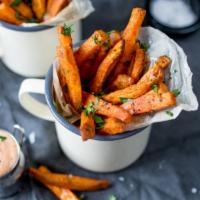 Vegan Sweet Potato Fries · crispy sweet potato fries, gluten free
