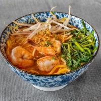 Spicy Shrimp Noodle Soup · Rice flour vermicelli in a spicy shrimp broth
