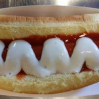 Buffalo Dog Special · Blue cheese and hot sauce.