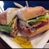 Grilled Chicken Sandwich · Grilled chicken breast topped with sweet and tangy sauce and American cheese. Includes mayo,...
