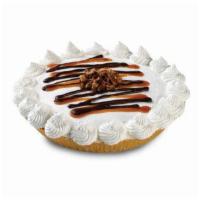 Caramel Turtle Treat Pie · Sweet cream ice cream with pecans, caramel and fudge in a graham cracker pie crust topped wi...