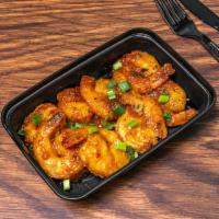 Spicy Szechuan Shrimp · Large tiger shrimps cooked in a spicy tangy Mamacita sauce.