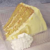 Lemon Velvet Slice · Soft and moist lemon cake with lemon creamcheese icing!