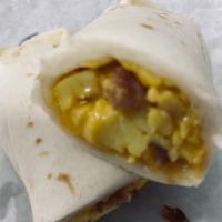 Bacon, egg, and cheese taco · 