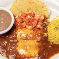 La Especial · One Cheese Enchilada One Ground Beef Enchilada And One Ground Beef Crispy Taco Served With L...