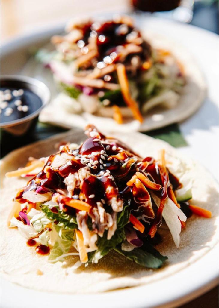S8. Duck Taco · Roasted duck on top of tortilla, served with signature hoisin sauce.