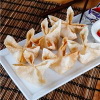 S12. Crab Cheese Wonton · Fried wonton wrapped with cream cheese, imitation crab, served with sweet chili sauce.