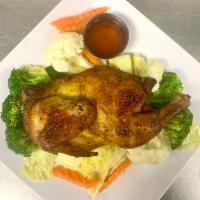 Roasted chicken  · Chicken , mixed vegetables, sweet chili sauce 