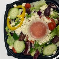 4. Greek Salad · Feta cheese, Kalamata olives, with oil and vinegar.