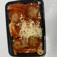 Ziti Meatball Dinner · Served with meatballs. No special instructions please.