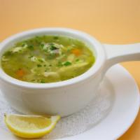 Chicken Noodle Soup · Celery, carrots, onions, chicken, pasta and lemon.