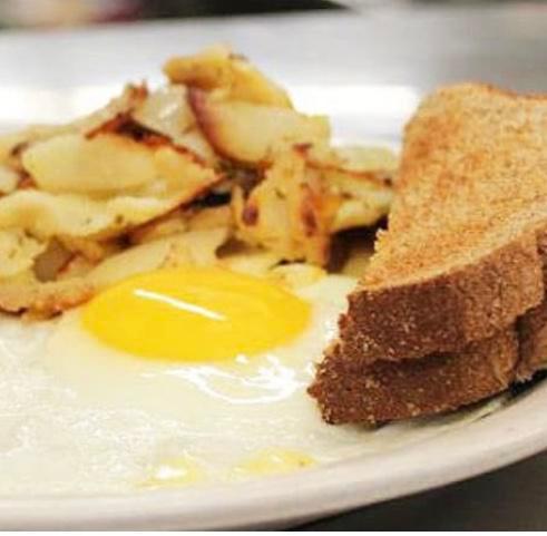 2 Eggs with Home Fries and Toast Platter · 