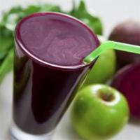 Blood Builder Juice · Beet, spinach, cucumber, green apple, ginger, and celery.