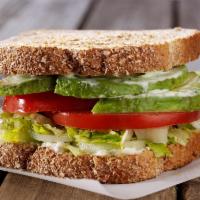Avocado Sandwich · Avocado, cheese and tomato sandwich