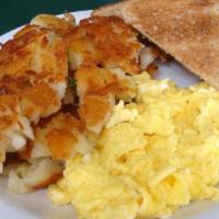 Two Eggs Platter · 2 Eggs served with potato & Toast
