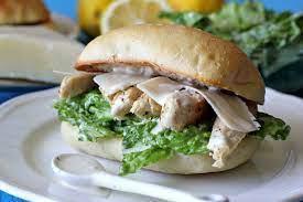 The Chicken Caesar Sub · Grilled chicken, romaine lettuce, Caesar dressing, and Parmesan cheese on a hoagie roll.