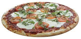 Margherita Pizza · Hand-tossed crust, Sliced Roma Tomatoes, fresh mozzerella, fresh basil, olive oil drizzle