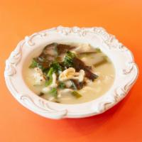 Bone Broth · Milky Beef Bone Broth with your choice of two toppings