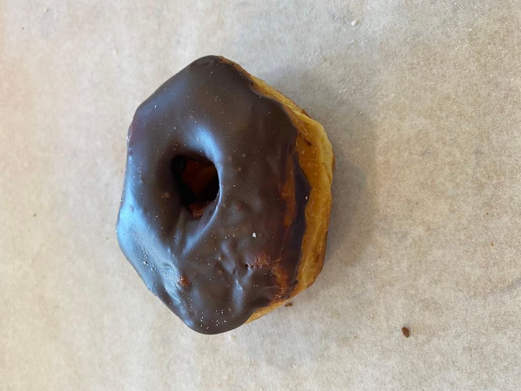 Chocolate Frosted Donut · Raised donut dipped in milk chocolate