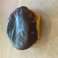 Boston Cream · Raised donut dipped in milk chocolate and filled with Bavarian cream