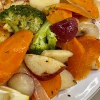 Mix Vegetables (steamed) · Steamed Onion, broccoli, carrot and potato