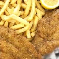 Fish and Chips · 3 pieces of Whiting or 2 pieces of Basa and fries