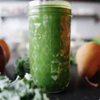 Kale Ale · Organic: kale, cucumber, apple, pear, lemon (A delicious combo perfect for newbies & those w...