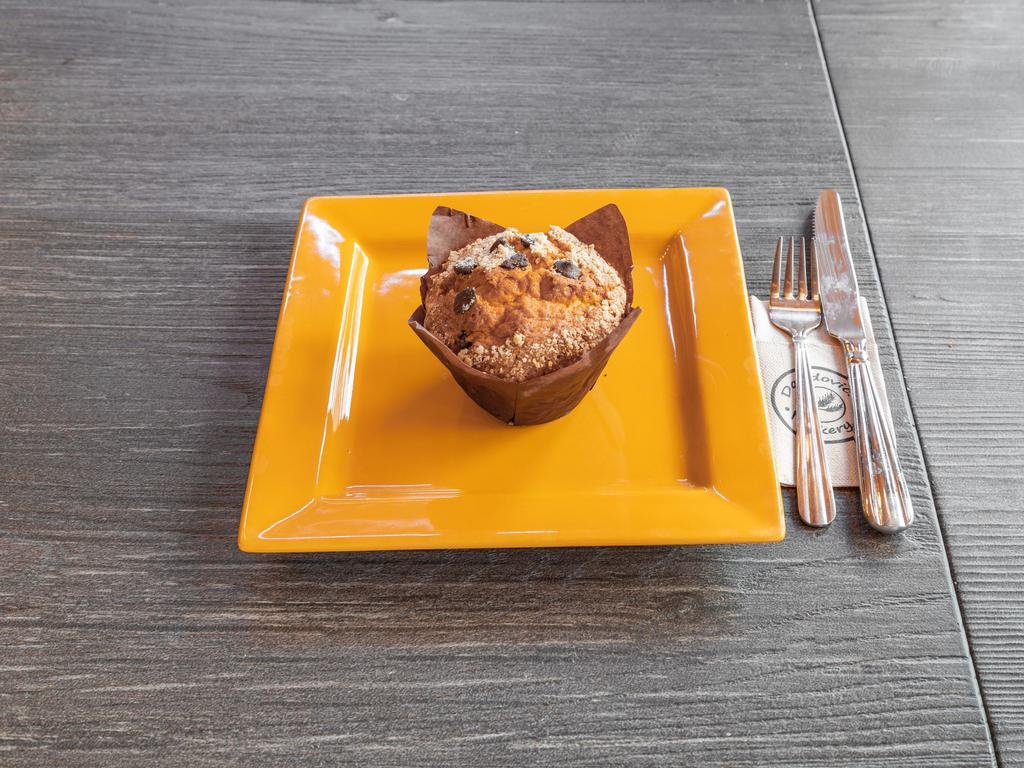 Chocolate Chip Muffin · Enter the chocolate chip muffin. Freshly baked, these muffins are perfection with tons of chocolate chips! 