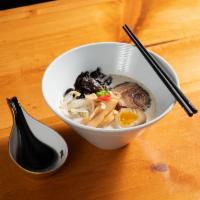 Tonkotsu Ramen · Our signature ramen in pork bone broth, served with thin nodles topped with pork belly chash...
