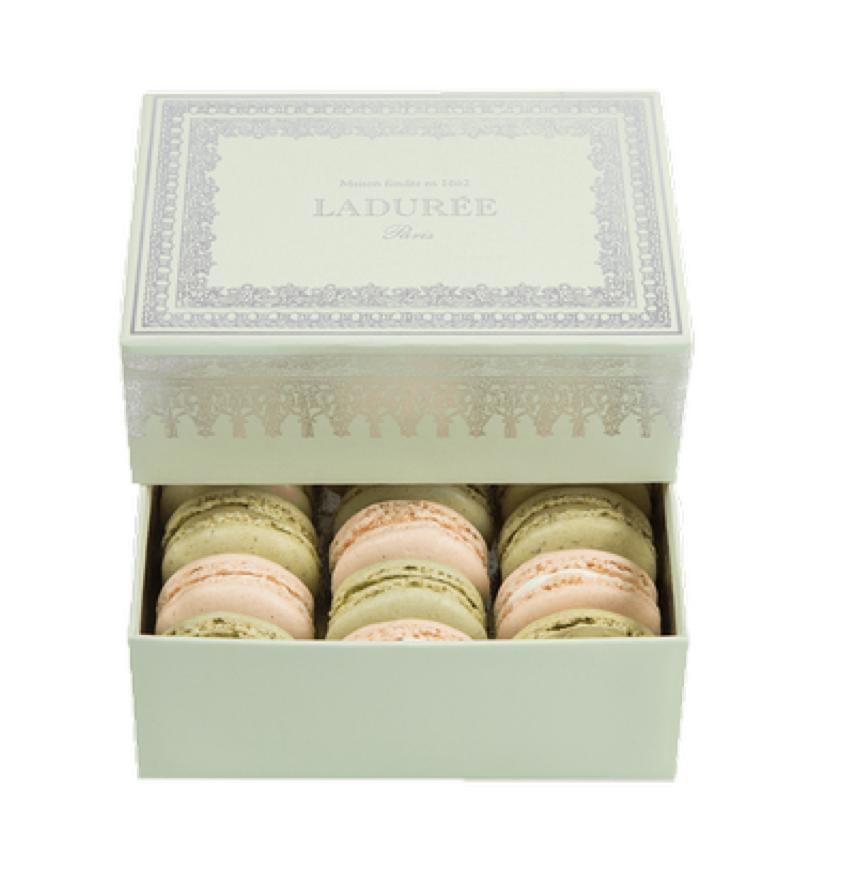Napoléon III Green box of 12 macarons  · 