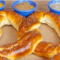 BAP  · Big pretzel. Served hot and fresh. Buttered and sprinkled with kosher salt. Includes caramel...