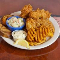 Brookfield's Best Fish Fry (Fridays Only) · Includes 3 large fillets with waffle fries, coleslaw, grilled 
