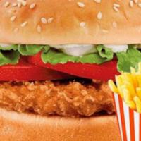 15. Spicy Chicken Sandwich Combo · With fries and soda.
