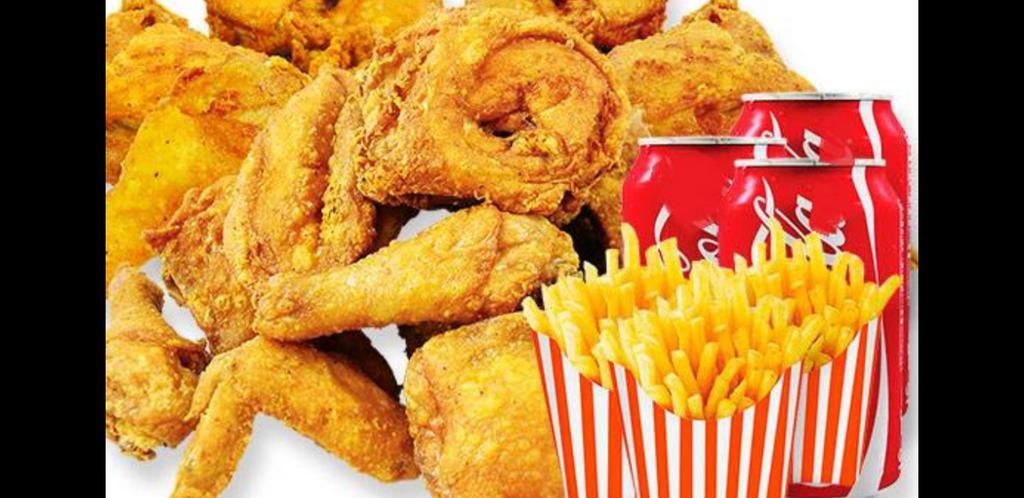 6 Pcs Mix Chicken Combo · With fries & Soda