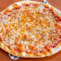 Chedister Cheese Pizza · 3 cheese blend with Italian herb seasoning.